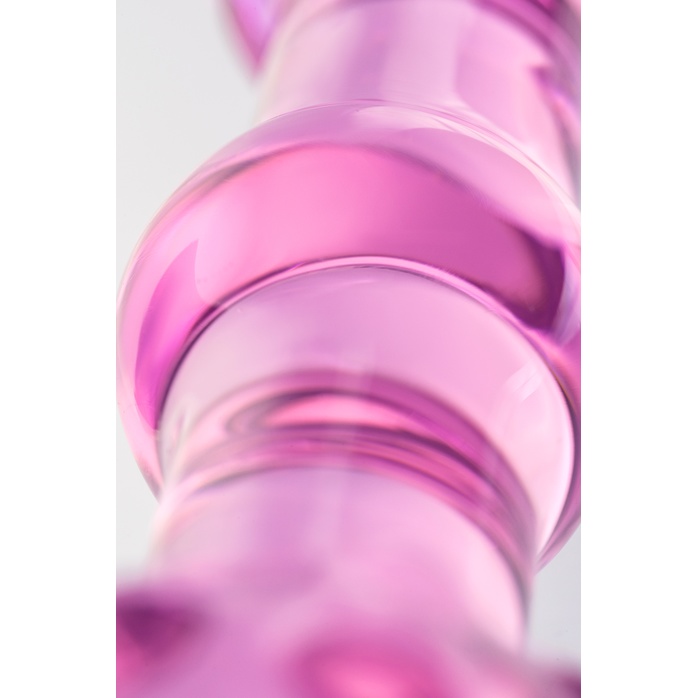 Розовая вагинальная втулка - 17 см - Sexus Glass. Фотография 6.
