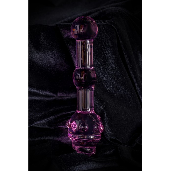 Розовая вагинальная втулка - 17 см - Sexus Glass. Фотография 9.