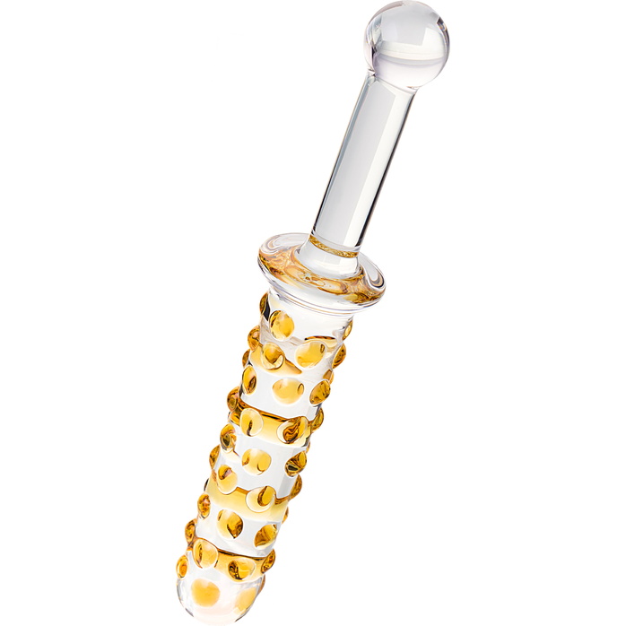 Стеклянный анальный фаллос с выпуклыми точками - 24 см - Sexus Glass. Фотография 5.