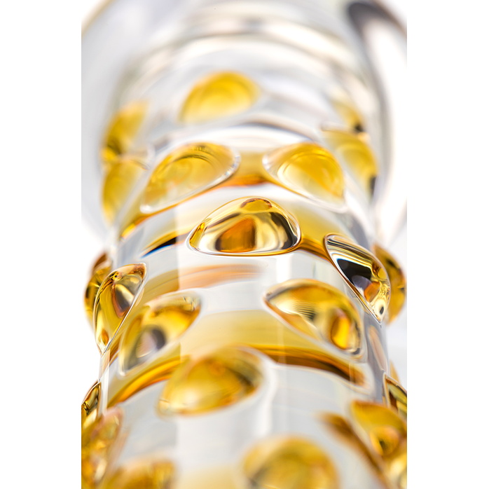 Стеклянный анальный фаллос с выпуклыми точками - 24 см - Sexus Glass. Фотография 6.