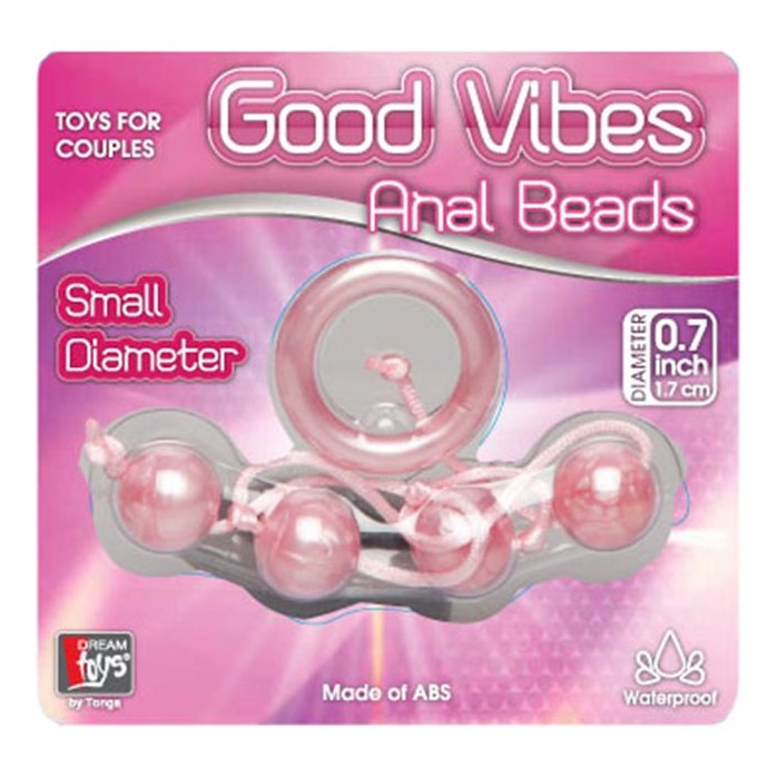 Розовые перламутровые анальные шарики - Good Vibes. Фотография 2.