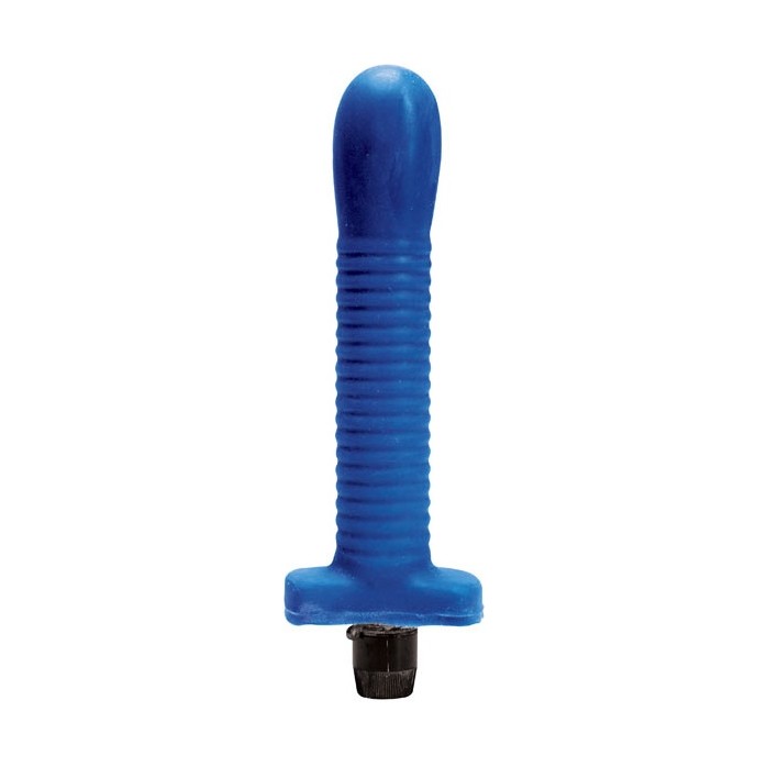 Синий многоскоростной силиконовый вибратор - 18 см - Fancy