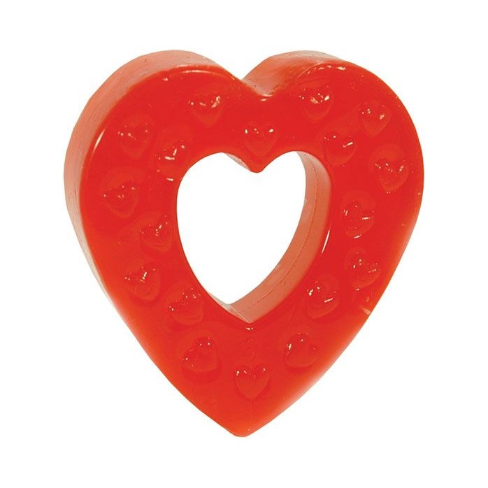 Красное эрекционное кольцо-сердце Heart Shape Cockring. Фотография 2.