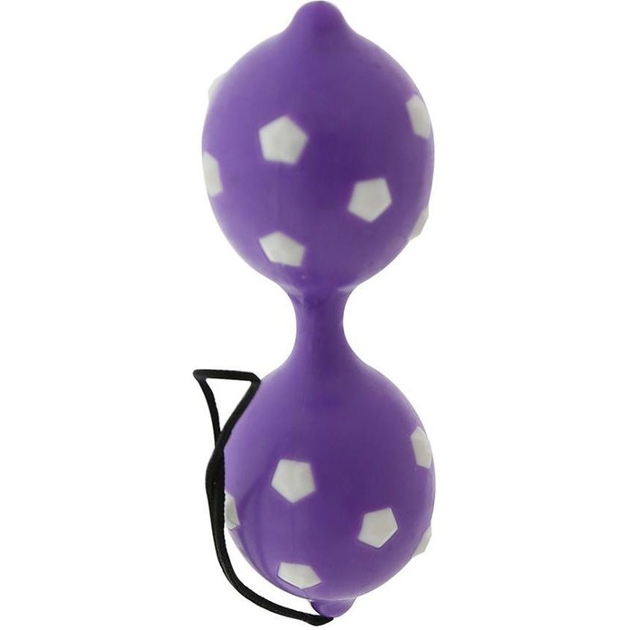 Фиолетовые вагинальные шарики DUO BALLS. Фотография 2.