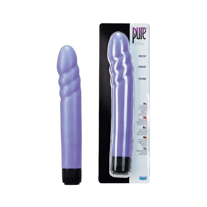 Фиолетовый водонепроницаемый вибромассажер Pure Vibes - 21,8 см - Pure Vibes