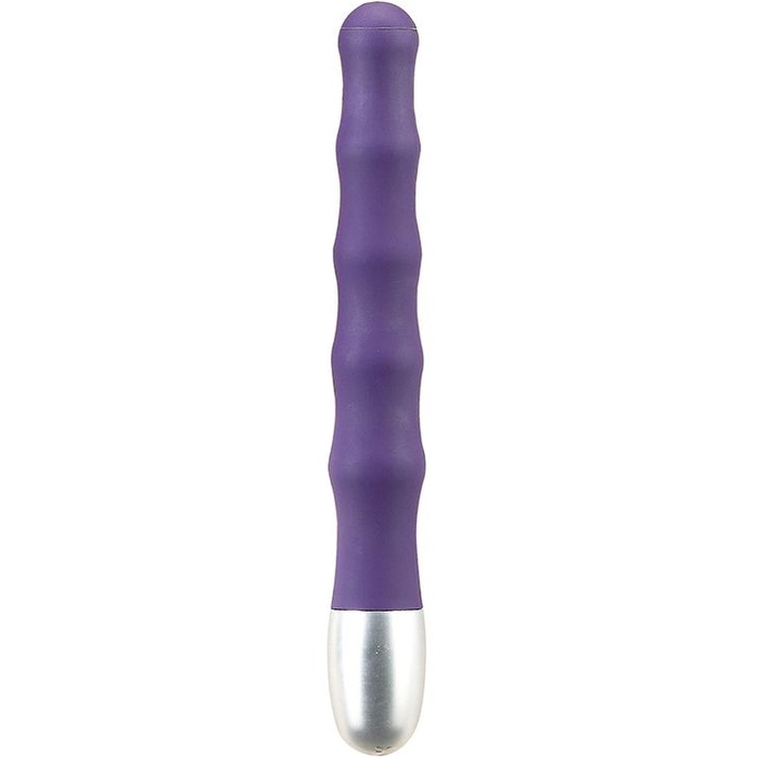 Фиолетовый вибромассажер волнистой формы SMOOTH VIBE - 17,8 см