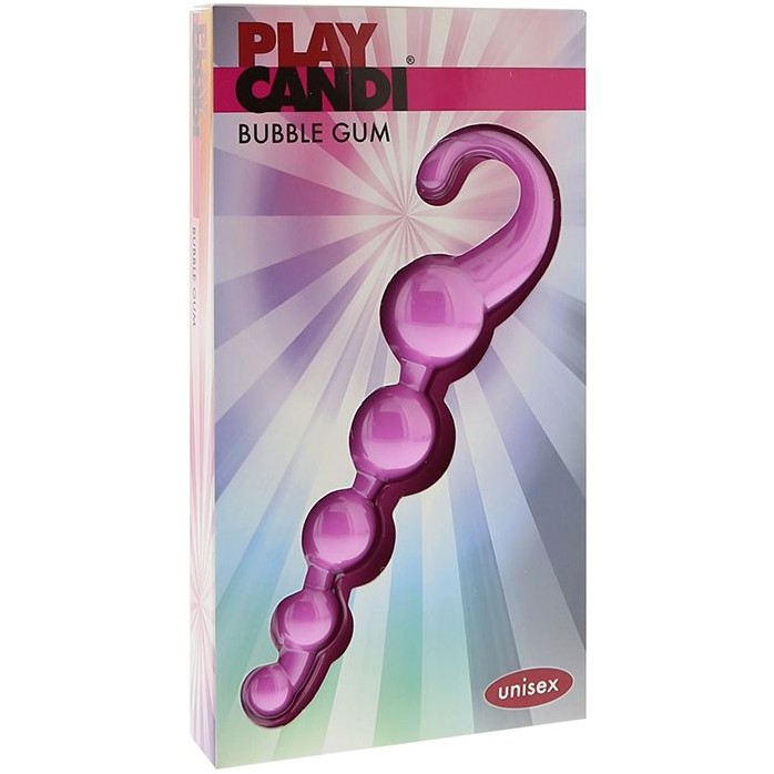 Розовая анальная цепочка PLAY CANDI BUBBLE GUM - 17 см - Play Candi. Фотография 2.