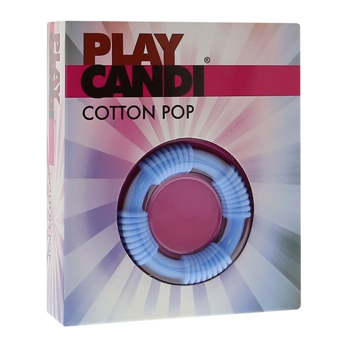 Голубое эрекционное кольцо PLAY CANDI COTTON POP BLUE - Play Candi. Фотография 2.