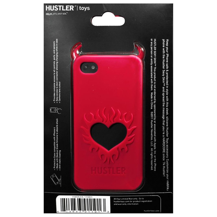 Красный чехол HUSTLER из силикона для iPhone 4, 4S. Фотография 3.