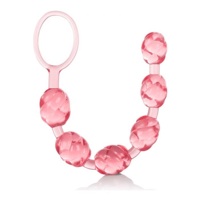 Розовая анальная цепочка Swirl Pleasure Beads - 20 см - Beads