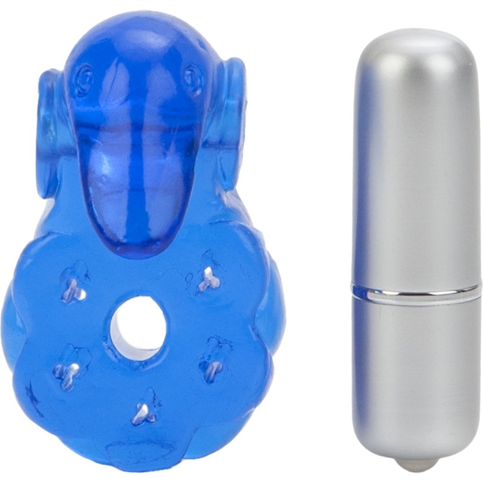 Синее эрекционное кольцо с утенком Micro Vibe Arouser Power Duckie - Couples Enhancers. Фотография 2.