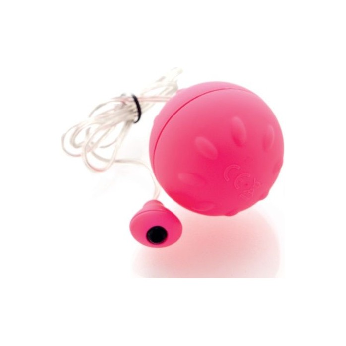 Розовый виброшарик с выносным пультом-кнопкой - Sexus Funny Five