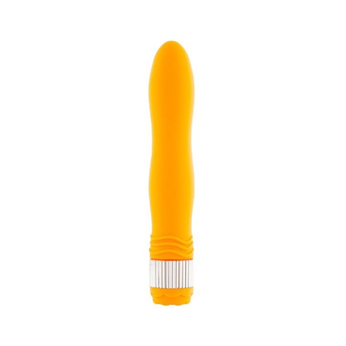 Оранжевый водонепроницаемый вибратор - 21,5 см - Sexus Funny Five