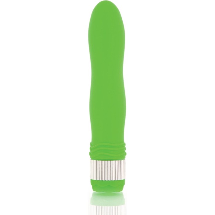Зеленый водонепроницаемый вибратор - 21,5 см - Sexus Funny Five