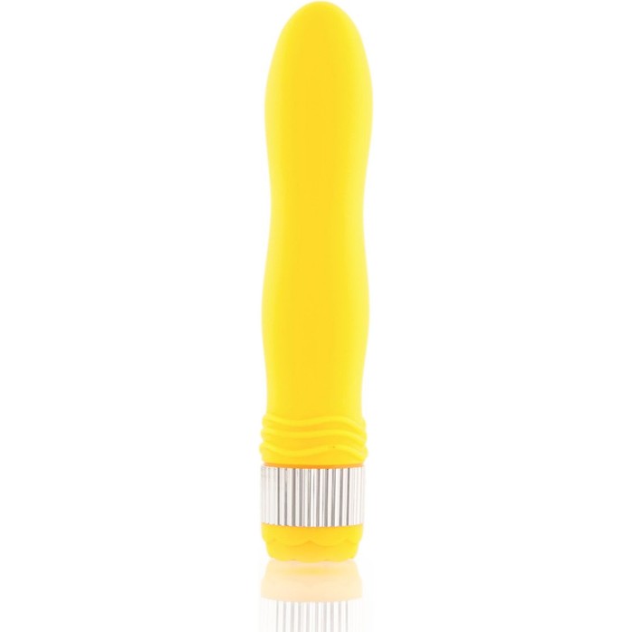 Желтый водонепроницаемый вибратор - 21,5 см - Sexus Funny Five