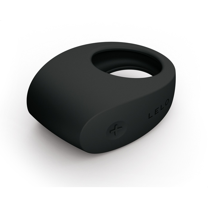 Чёрное эрекционное кольцо Tor 2 с вибрацией. Фотография 2.