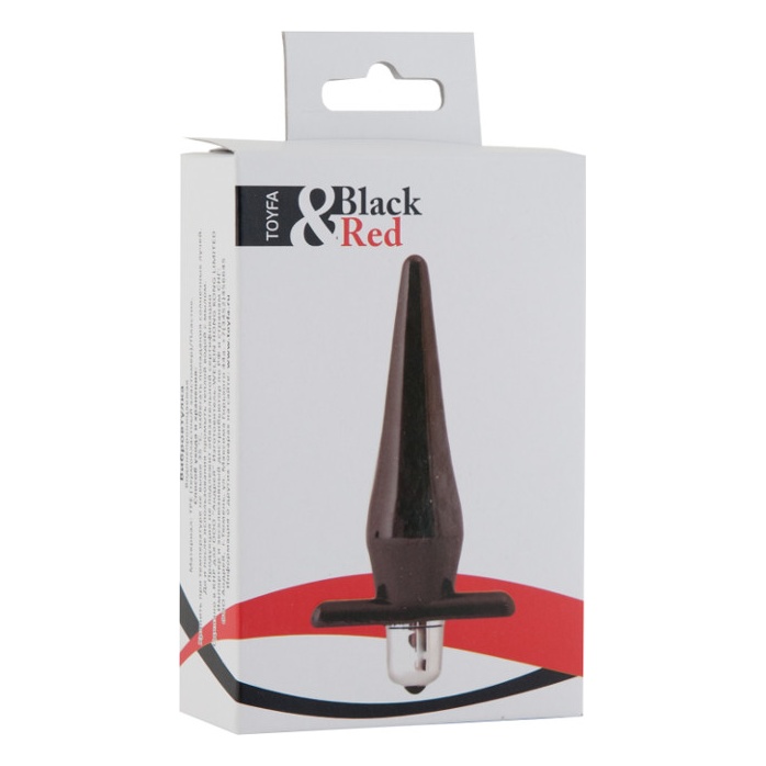 Черная водонепроницаемая вибровтулка Black Red - 12,7 см - Black Red. Фотография 2.