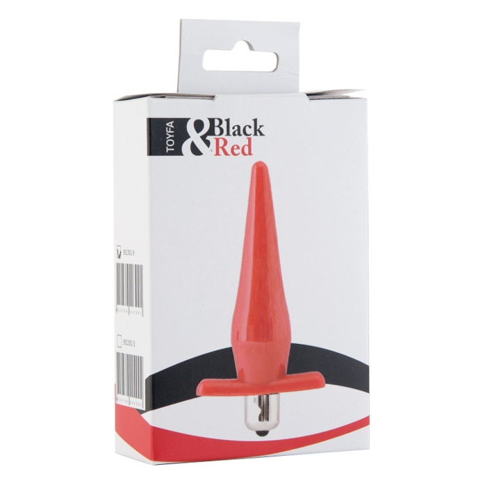 Красная водонепроницаемая вибровтулка Black Red - 12,7 см - Black Red. Фотография 2.