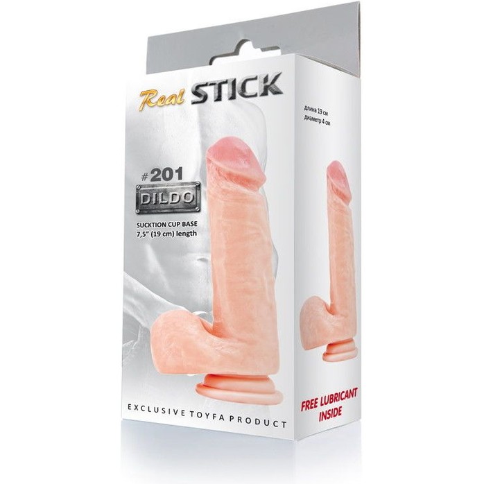 Фаллоимитатор-реалистик RealStick #201 - 19 см - RealStick. Фотография 2.