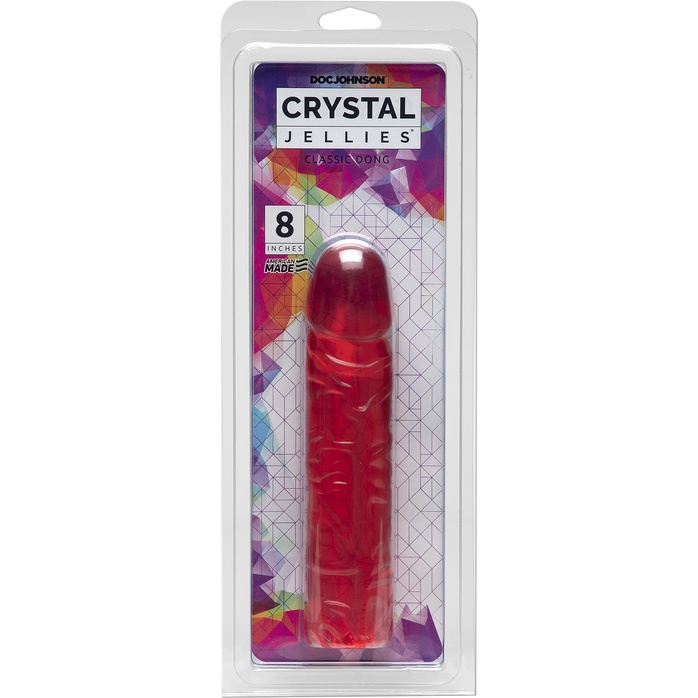 Розовый прозрачный гелевый фаллоимитатор Сristal Jellies - 20 см - Crystal Jellies. Фотография 2.
