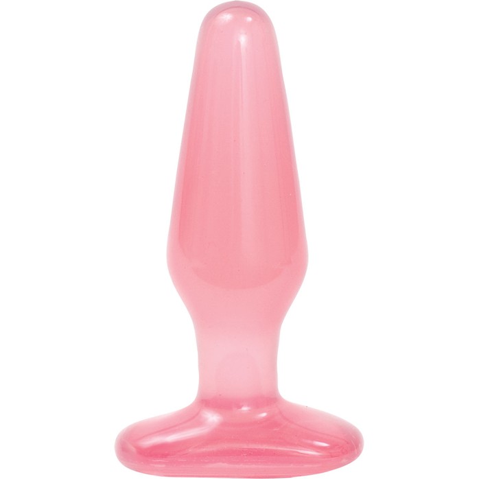 Розовая гелевая пробка MEDIUM - 14 см - Crystal Jellies
