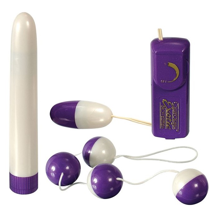 Набор Duotone Collection: вагинальные шарики, вибрирующие яйцо и вибратор. Фотография 2.