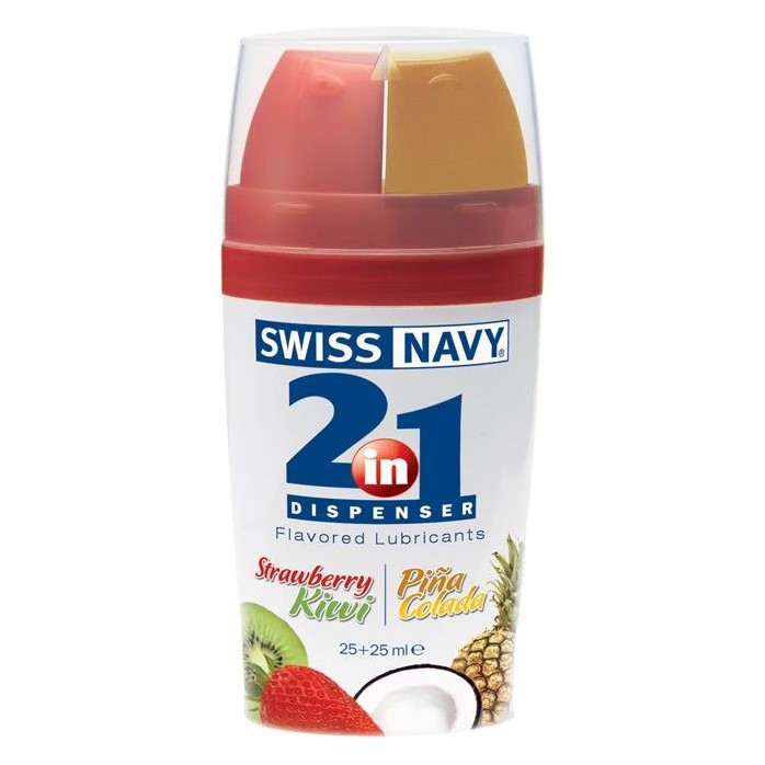 Ароматизированный лубрикант Swiss Navy Lube 2-in-1 Strawberry Kiwi Pina Colada - 50 мл - 2-in-1 Lubes