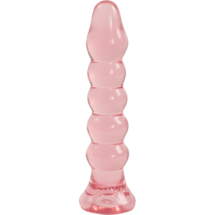 Анальная елочка из розового геля Crystal Jellies Anal Plug Bumps - 15,2 см - Crystal Jellies
