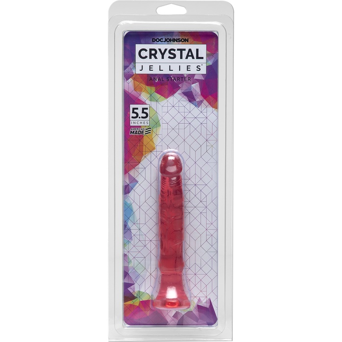 Розовый анальный стимулятор Crystal Jellies 6 Anal Starter - 11,9 см - Crystal Jellies. Фотография 2.