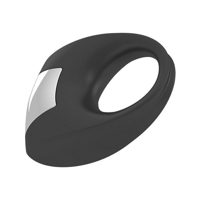 Чёрное эрекционное кольцо B8 с вибрацией. Фотография 3.