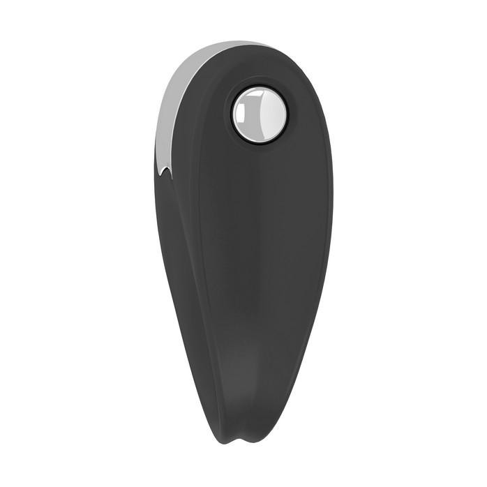 Чёрное эрекционное кольцо B8 с вибрацией. Фотография 4.