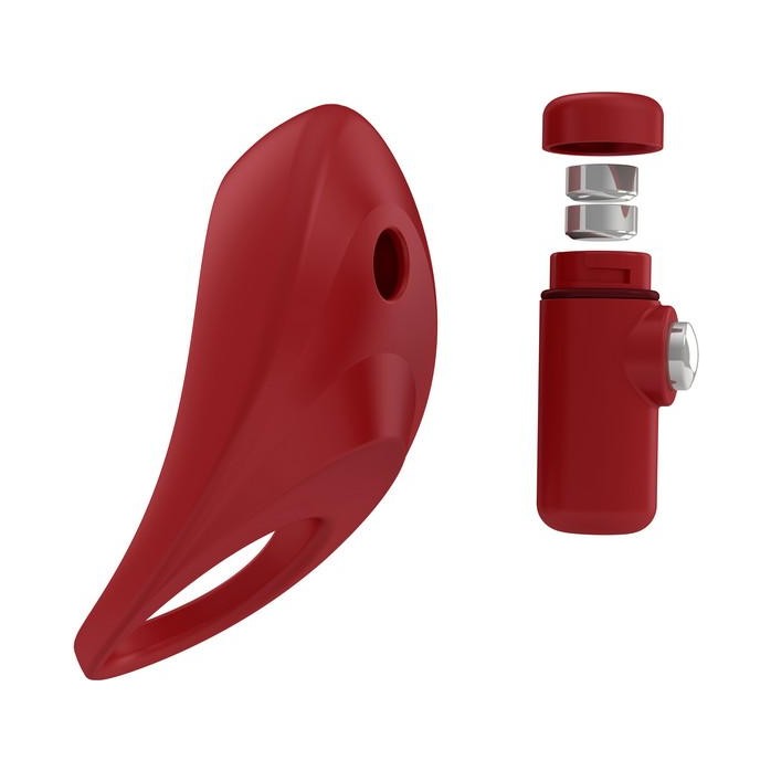 Красное эрекционное кольцо B7 с вибрацией. Фотография 3.