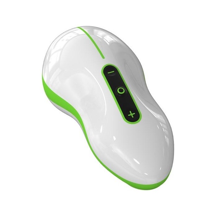 Бело-зеленый вибростимулятор Mouse