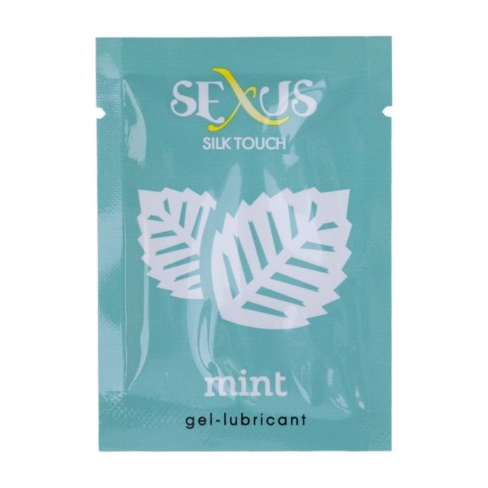 Набор из 50 пробников увлажняющей гель-смазки с ароматом мяты Silk Touch Mint по 6 мл. каждый - Sexus Lubricant. Фотография 2.
