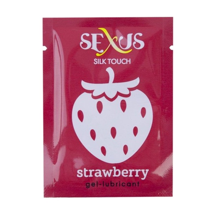 Набор из 50 пробников увлажняющей гель-смазки с ароматом клубники Silk Touch Stawberry по 6 мл. каждый - Sexus Lubricant. Фотография 2.