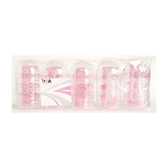 Набор из 5 розовых насадок с шипами и шишечками - Basic. Фотография 2.