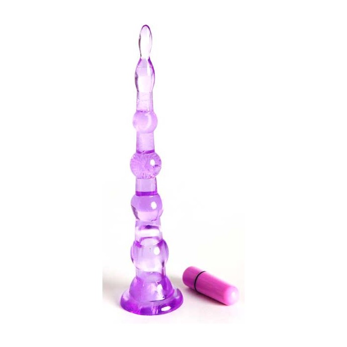 Фиолетовая вибровтулка в форме ёлочки