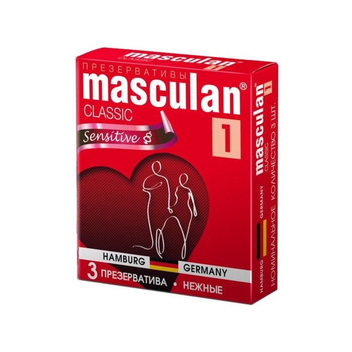 Нежные презервативы Masculan Classic 1 Sensitive - 3 шт