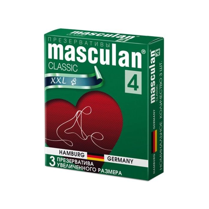 Презервативы Masculan Classic 4 XXL увеличенного размера - 3 шт