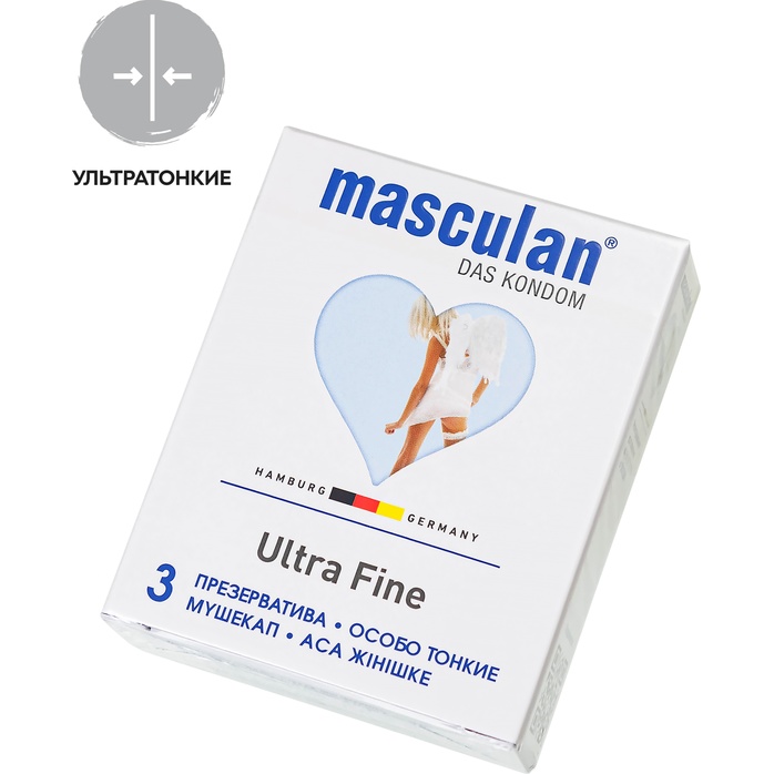 Особо тонкие презервативы Masculan Ultra Fine - 3 шт. Фотография 2.