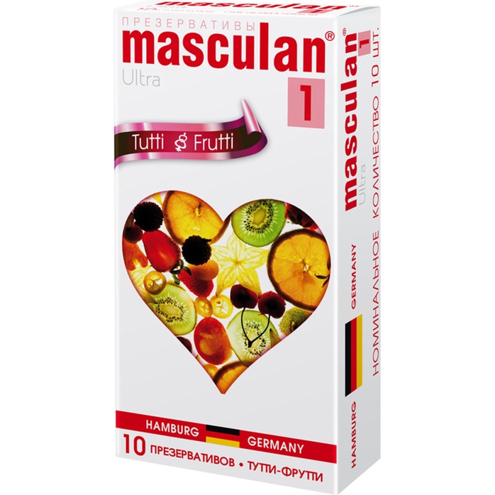Презервативы Masculan Tutti-Frutti с фруктовым ароматом - 10 шт