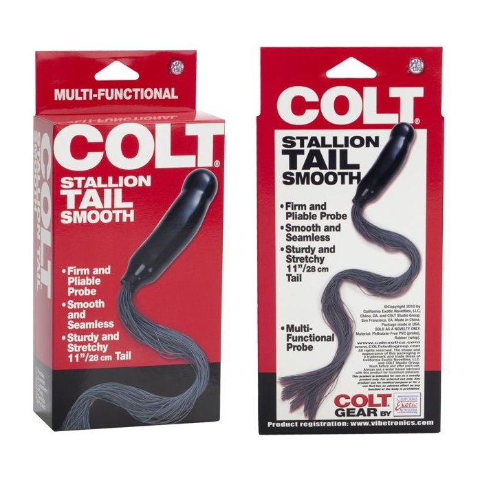 Анальный фаллос с хвостиком COLT Stallion Tail Smooth - Colt. Фотография 2.