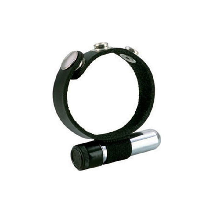 Кожаное эрекционное кольцо с вибрацией COLT - Colt
