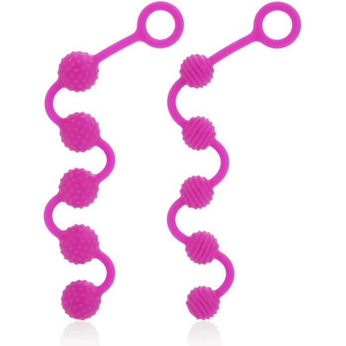 Две анальные цепочки различного рельефа Posh Silicone O Beads - Posh