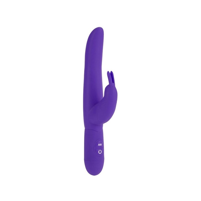 Фиолетовый вибратор со стимулятором клитора BOUNDING BUNNY - Posh