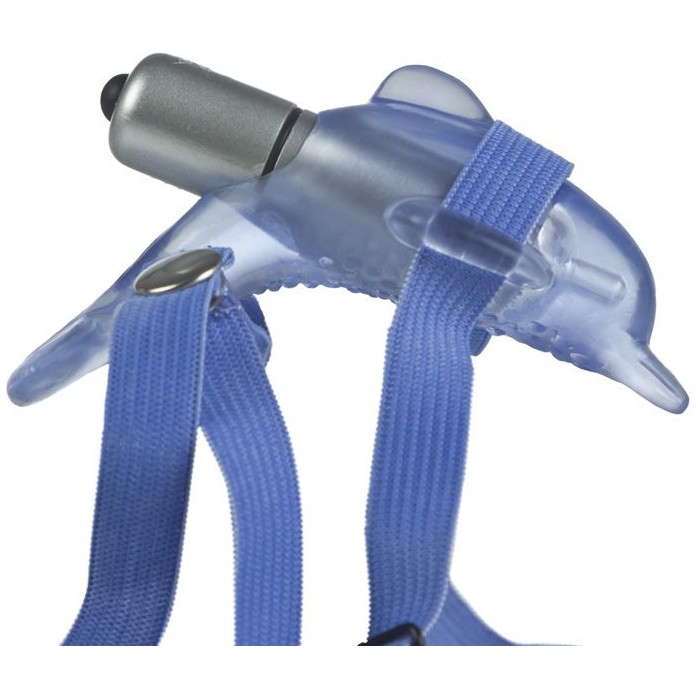 Голубая виброрыбка для клиторальной стимуляции Resonating Micro-Dolphin. Фотография 2.