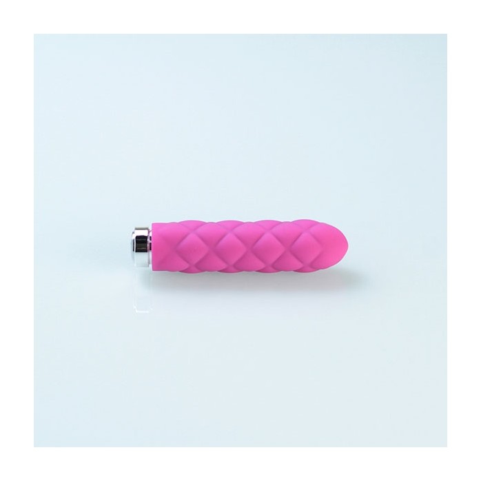 Розовый текстурированный вибромассажер Charms Plush Raspberry Pink - Key