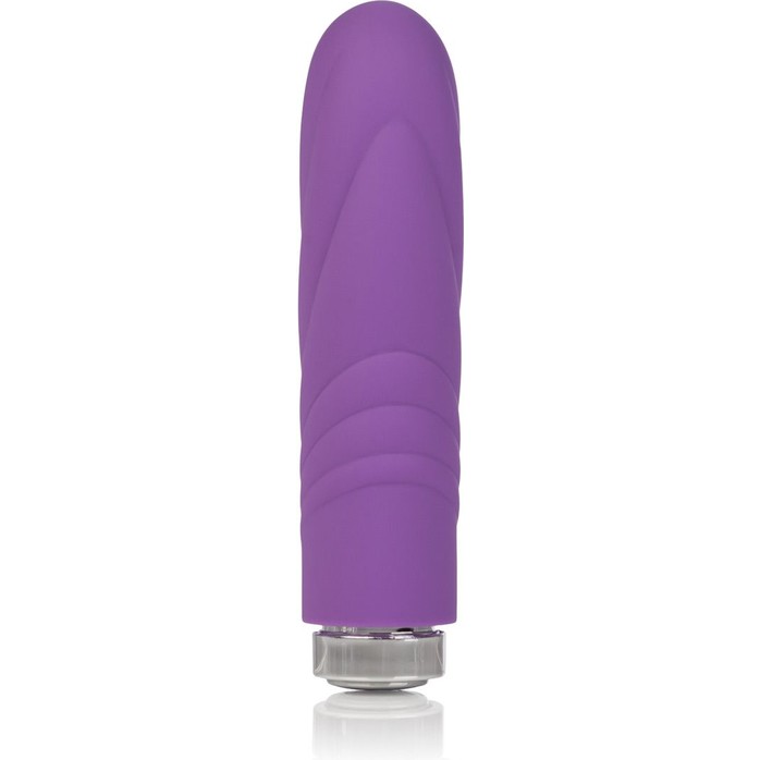 Сиреневый вибромассажер с волнистой поверхностью Charms Velvet Lavender - 9,5 см - Key