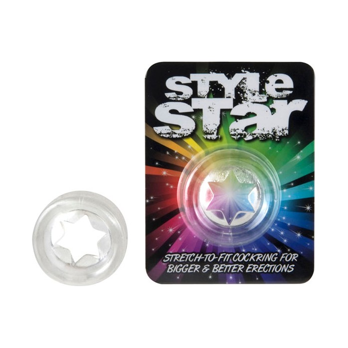 Прозрачное эрекционное кольцо STYLE STAR COCKRING