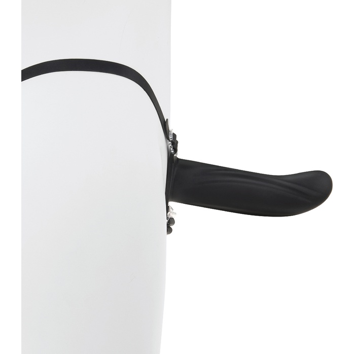 Черный полый страпон с вибрацией Mojo Ghia - 16 см - Mojo. Фотография 5.